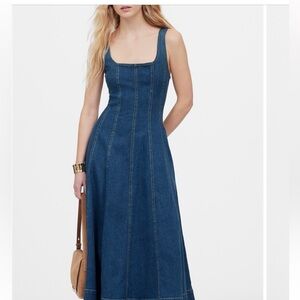 House of Harlow 1960 Blue Denim Midi Dress